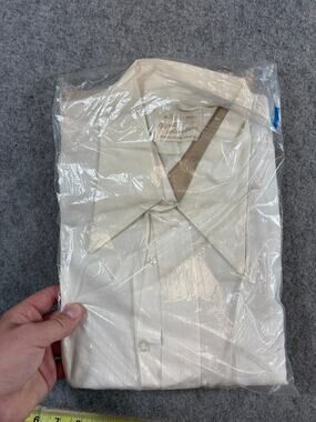 NEW VTG 70s Arrow Kent Collection Dress Shirt Mens 16 White Deadstock Preppy